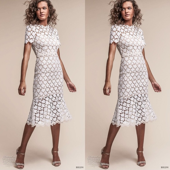 Bhldn Lowri Dress x Jill Jill Stuart Bridal shower rehearsal wedding elegant - Picture 2 of 9